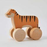 Wooden Rolling Tiger / Zookabee