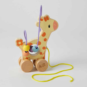 Wooden Rolling Bead Coaster - Giraffe / Studio Circus